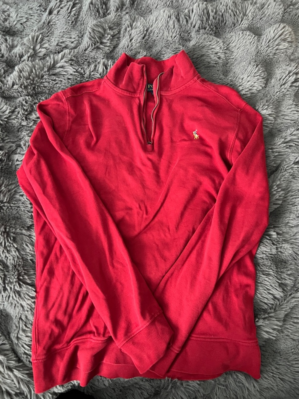 Polo by Ralph Lauren Red Half-Zip Pullover with Embroidered Pony